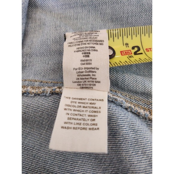 Free People Denim Lace Up Medium Blue Wash Jean Skirt Size 00 OB496275 MSRP 78$ - Picture 5 of 10